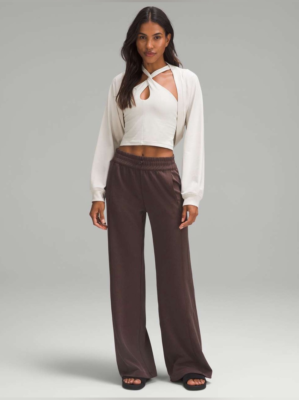 Discontinued Lululemon Ribbed Softstreme Pant in Espresso